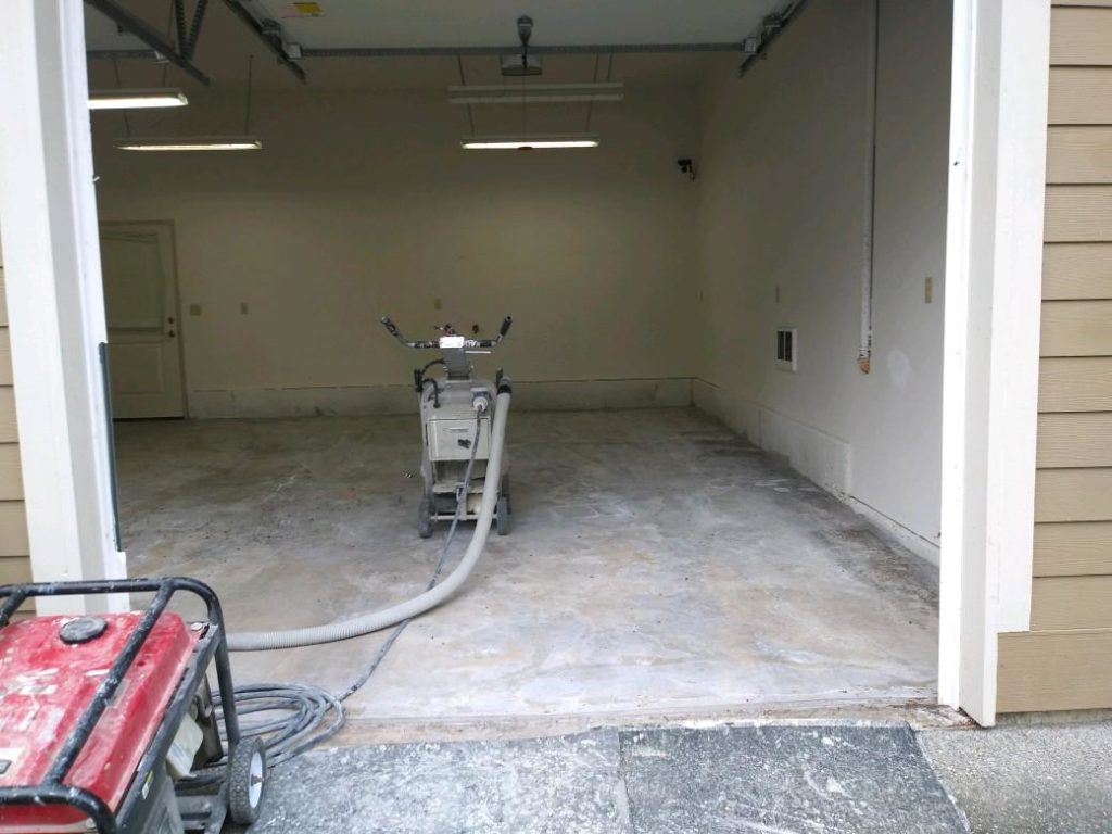 Clean garage, ready for our coatings.